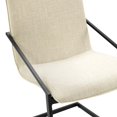 thumbnail image 7 of Side Dining Chair, Set of 2, Fabric, Metal Steel, Black Beige, Modern Contemporary Urban Design, Kitchen Room Cafe Bistro Restaurant Hospitality, 7 of 7