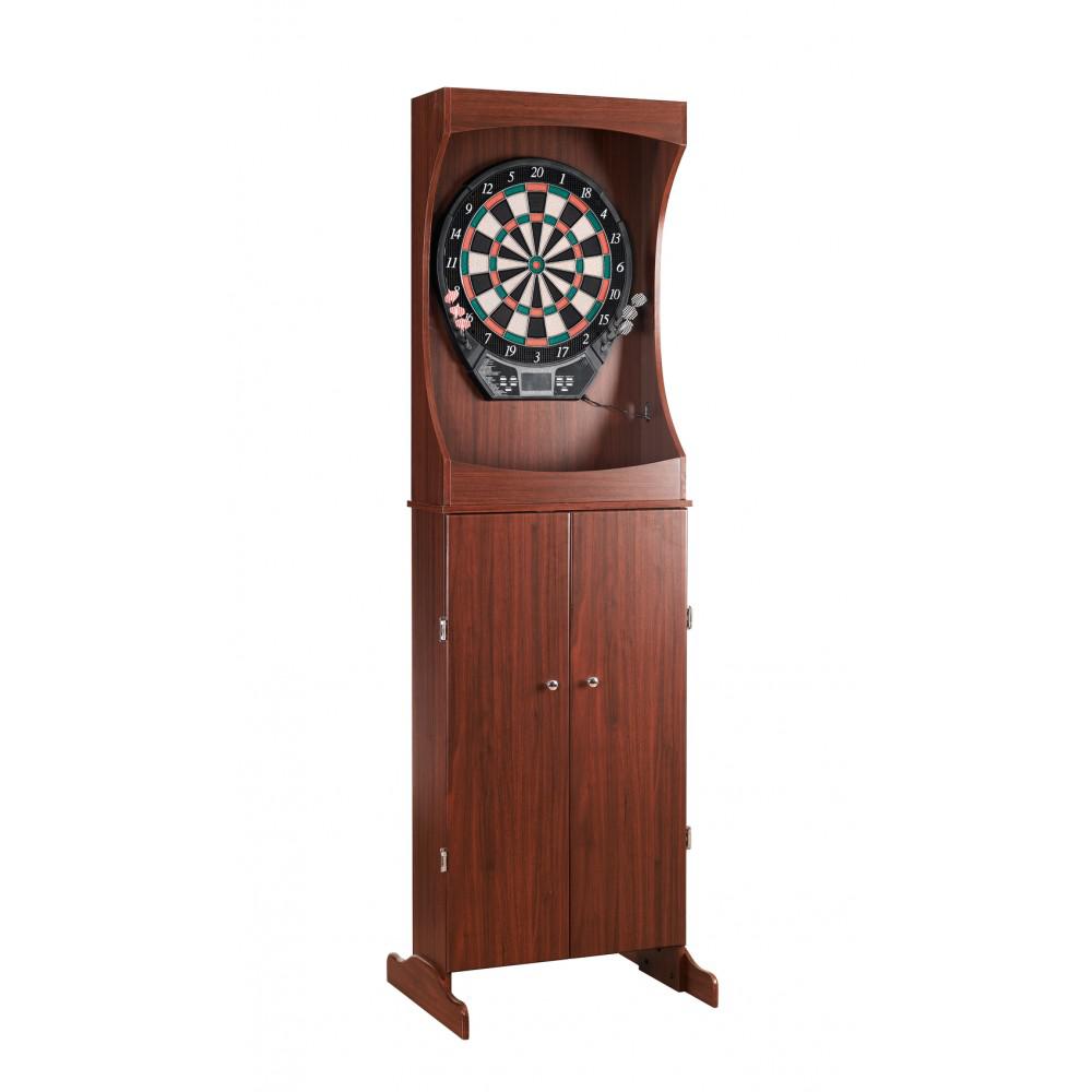 Carmelli BG1040 Outlaw Free Standing Dartboard & Cabinet Set, Cherry Finish