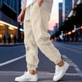 thumbnail image 2 of Men's Casual Pants Thin Pants Outdoor Fitness Running Pants Men's Small Toe Drawstring Pants Sweatpants Jogger Work Trousers, 2 of 10