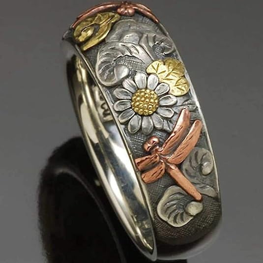 Dragonfly wedding ring deals