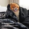 thumbnail image 2 of GentleSoft Sherpa Fluffy Blanket Queen Size for Bed - Fleece Warm and Cozy for Women Gift, Plush & Fuzzy Faux Fur Christmas Blanket for Couch, Sofa Decor, Tie Dye Design, Black, 90x90 Inches, 2 of 5