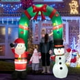 thumbnail image 3 of Gymax 8FT Tall Inflatable Archway Christmas Welcoming Decor w/ Bright LED Lights, 3 of 10