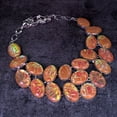 thumbnail image 2 of Orange Australian Triplet Opal Oval Gemstone Necklace Unique Jewelry 18" BN 3353, 2 of 2