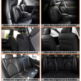 thumbnail image 2 of AOMSAZTO Custom Seat Covers Full Set Black For Toyota Camry Hybrid 2018-2023( LE/SE )Faux Leather Seat Protector Waterproof, 2 of 5