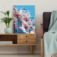 thumbnail image 5 of UXIEQU Santorini Blue Dome Church Canvas Wall Art Print 15.75x11.81 Inches, 5 of 8