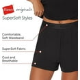 thumbnail image 5 of Hanes Women's Originals Sleep, 2-Pack, Comfywear Supersoft Rib Lounge Shorts, Loungewear Pack, 5 of 5