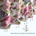 thumbnail image 6 of Pioneer Flower Floral Print Pattern Shower Curtain 72"x84" ,Bathroom Decorative Shower Curtains Set with 12 Hooks,Modern Waterproof Washable Shower Curtain, 6 of 6
