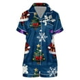 thumbnail image 4 of CHEEKEY Pajamas for Women Set Women's Christmas Pajama Short Set - Breathable Short Sleeve Top and Shorts for Festive Sleepwear MR3 XXXL, 4 of 4