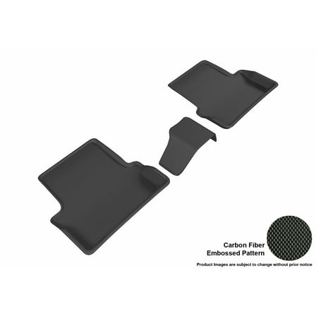 3D MAXpider Second Row Custom Fit All-Weather Floor Mat for Select Buick Cascada Models - Kagu Rubber (Black)