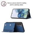 thumbnail image 3 of ELEHOLD Crossbody Wallet Case for Samsung Galaxy S23 FE,Flip Back Card Slots Kickstand PU Leather Shockproof Purse Case with Adjustable Crossbody Shoulder Strap,Blue, 3 of 7
