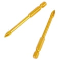 thumbnail image 3 of Lefu 10x Hex Shank Titanium Ceramic Tile Marble Glass Drill Bit Cross Spear Head 6mm, 3 of 10