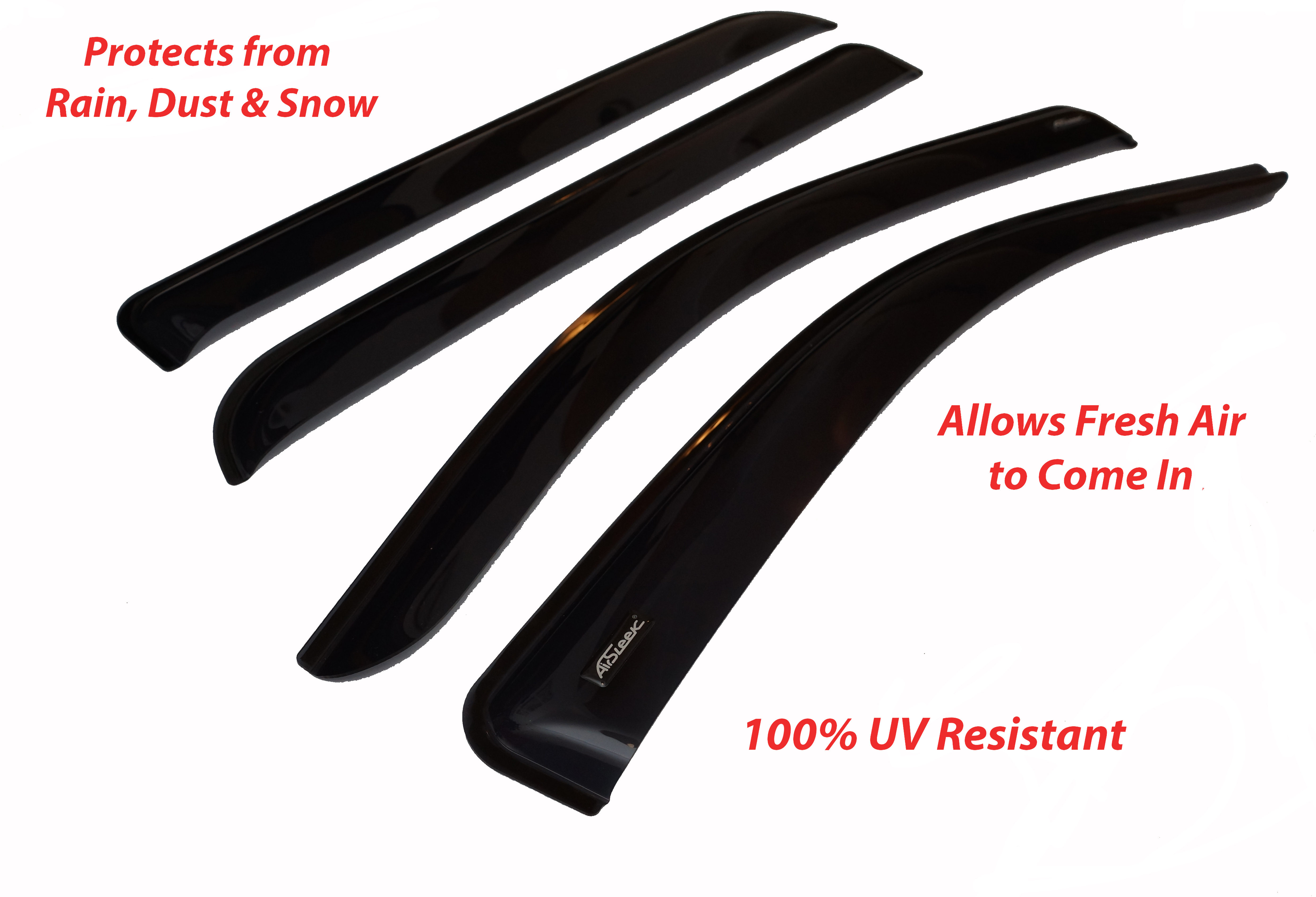 Rain Guards Vent Visors For 2007-2013 Chevy Silverado Crew Cab – In-Channel Shades