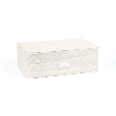 Covermates Keepsakes - Serveware Storage - Padded Protection - ID Window - Stain Resistant - Machine Washable - China Storage, Cream