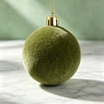 thumbnail image 4 of Fmbmuo 10Pcs Flocked Christmas Ball Ornaments Xmas Tree Hanging Balls Shatterproof Christmas Party Decoration for Christmas Tree, 3.15" Mint Green, 4 of 5
