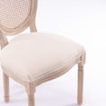 thumbnail image 3 of Solid Wood Frame Rattan Back Dining Chairs / Ideal for Kitchen Dining, 3 of 7