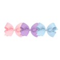 thumbnail image 1 of Wee Ones Juego de 3 piezas para niñas, paquete variado de grosgrain sólido en una pinza para el cabello antideslizante WeeStay, grande, rosa claro, orquídea clara, azul milenario, 1 of 5