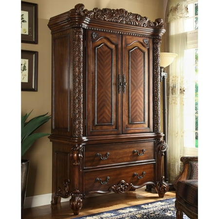 Acme Furniture Vendome Tv Armoire Cherry Walmart Com