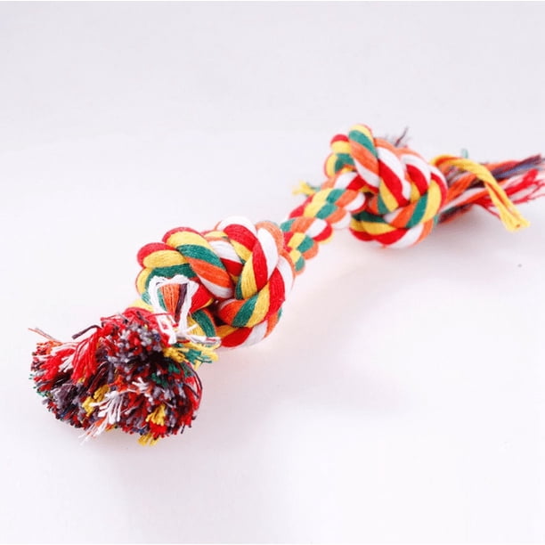 Juguetes para mascotas, cuerda de algodón para perros, resistencia a mordeduras, entrenamiento interactivo, suministros para la dentición de perros, juego de 6 piezas (el estilo se envía al azar)