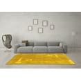 thumbnail image 3 of Ahgly Company Machine Washable Indoor Rectangle Abstract Yellow Modern Area Rugs, 4' x 6', 3 of 4