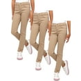 thumbnail image 1 of 3-Pack Girl's Stretch Pencil Skinny Uniform Pants, 1 of 5