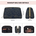 thumbnail image 5 of Easygdp Vintage Chrysanthemum Leather Makeup Bag Zipper Pouch Travel Cosmetic Organizer for Women and Girls, Make up Bag with Zipper, 5 of 8