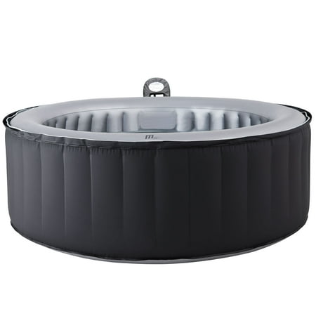 M-spa 6-Person Lite Silver Cloud Hot Tub Inflatable Spa | Portable Jacuzzi Tub Air Jets Bubble Massage Pool Round ( 80 x 80 x 28 inches