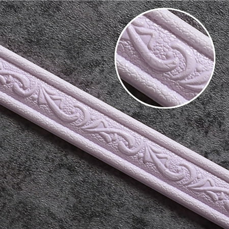 

Kihbxv Wall Trim Line Skirting Border 3D Pattern Sticker Decorative Self Adhesive Waterproof Wall Border Strip Foam Molding Trim For Home Baseboard Corner Line Wall Waist Lines Wallpaper
