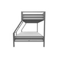 thumbnail image 5 of Novogratz Maxwell Twin-Over-Full Metal Bunk Bed with Ladder and Guardrails, Easy Assembly, Grey, 5 of 19
