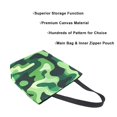 thumbnail image 3 of FORMRS Womens Canvas Tote Bag with Zipper Inner Pocket Shoulder Handbag, Green Camouflage Pattern, 3 of 7