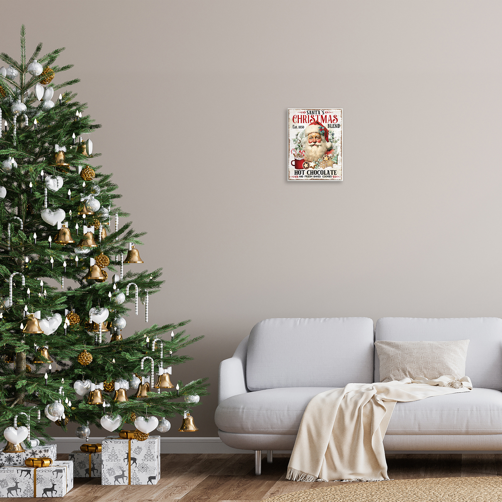 Stupell Industries Santa's Christmas Blend Holiday Painting Unframed Art Prints Wall Art, 11 x 14