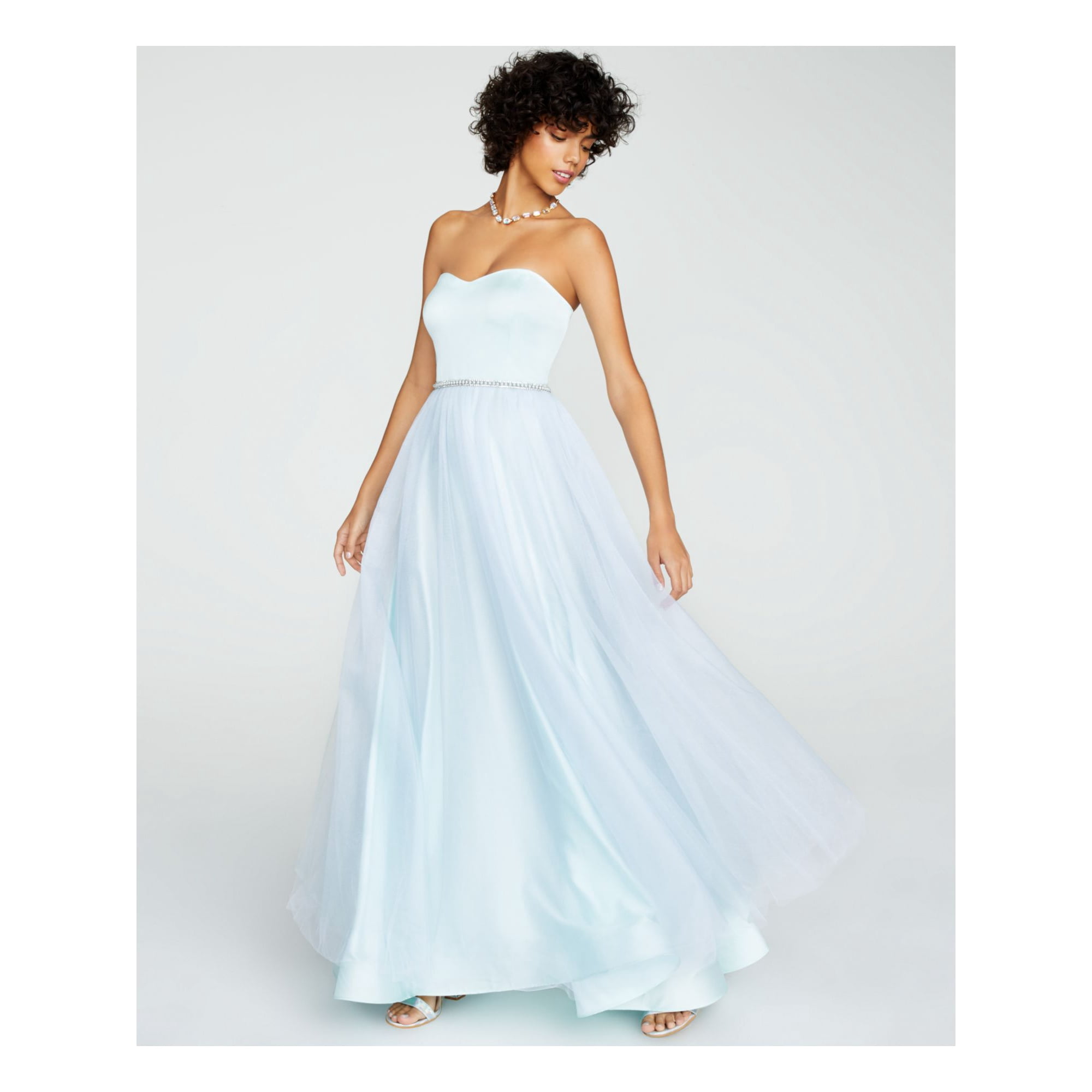 BETSEY JOHNSON Womens Aqua Sleeveless Full Length Empire Waist Prom Dress 10 Walmart