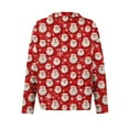 thumbnail image 6 of Women's Cute Fun Christmas Sweater Long Sleeve Knitted Sweater for Fall and Winter, Festive Holiday Wear, Perfect as Christmas Sweaters for Women and Christmas Gifts,Red,Size L, 6 of 7