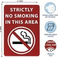 thumbnail image 3 of ADA CENTRAL SIGNS - Strictly No Smoking In This Area Sign - ADA Compliant Digitally Printed Text Wall Sign - Smoke-Free Area Signs for Offices, Businesses, Hotels & Restaurants - Plastic 5” x 3.5”, 3 of 7