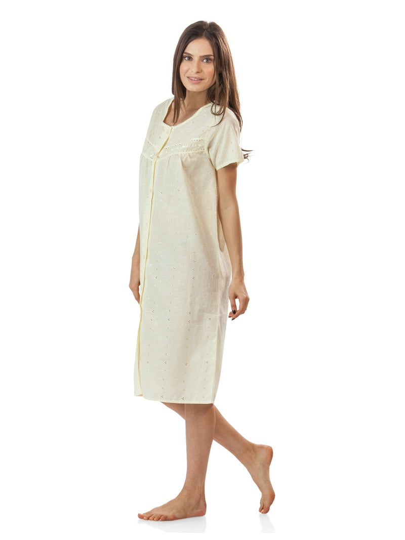 green emerald velvet dress Women's Eyelet Embroidery Short Sleeve Dress main image 0