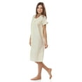 thumbnail image 2 of Casual Nights Women's Short Sleeve Eyelet Embroidered House Dress, 2 of 2