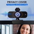thumbnail image 3 of Webcam Lusinx 2K HD Externa USB-C con Micrófono y Cubierta de Privacidad, 3 of 7