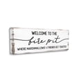 thumbnail image 2 of Stupell Industries Welcome Fire Pit Humorous Friends Camping Rustic Sign Graphic Art Gallery Wrapped Canvas Print Wall Art, Design by Daphne Polselli, 2 of 5