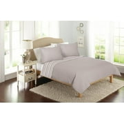 Better Homes & Gardens Solid Front Reverse Stripe Quilt, Taupe, Twin XL