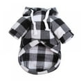 thumbnail image 2 of Plaid Dog Hoodie British Style Pet Sweaters Warm Dog Jacket Dog Winter Clothes With Pocket for Small Medium Large Dogs Black, 2 of 12