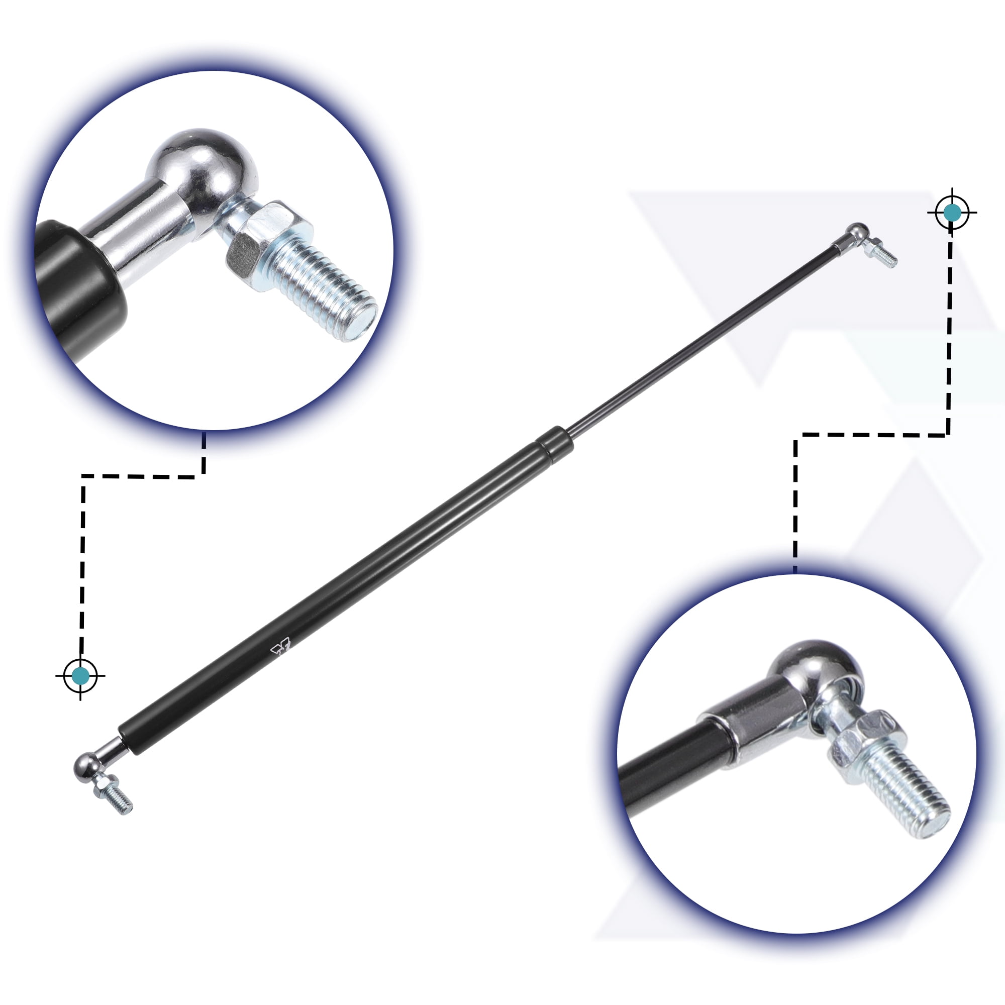 Unique Bargains 22inch Lift Support Strut Gas Spring with Mounting Bracket for RV Car 89lb