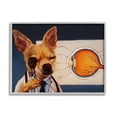 thumbnail image 4 of Stupell Industries Dog Optometrist Funny Animal Animals & Insects Painting Gray Framed Art Print Wall Art, 4 of 5