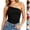27# Black, variant on Tank Top for Women with Built-in Bra, One Shoulder Slim Crop Spaghetti Strap Camisole for Summer Wear Red M
