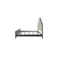 thumbnail image 2 of Queen Bed with Padded Camelback Headboard, Beige and Gray, 2 of 2