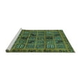 thumbnail image 2 of Ahgly Company Machine Washable Indoor Rectangle Abstract Turquoise Blue Modern Area Rugs, 2' x 3', 2 of 4