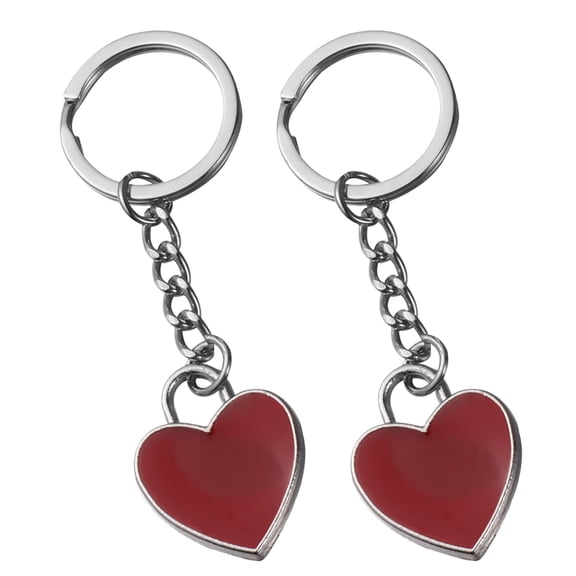 Masteelf  2 Pcs Heart Keychain Bag Charm Travel Accessories Miss Woman