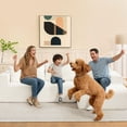 thumbnail image 2 of 108" Cloud Couch Modular Sectional Sofa, Deep Seat Corduroy L-Shaped Couch with Chaise Lounge, No Assembly Required Upholstered Sectional Sofa for Living Room Apartment (Beige, Right Facing Chaise), 2 of 9