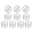 thumbnail image 1 of 12 piezas de anillos de servilleta de metal en forma de triángulo para cenas, 1 of 6