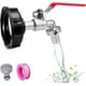 thumbnail image 1 of Grifo de tanque de 1000L con adaptador de grifo de manguera de riego, conexión de grifo IBC S60X6, grifo de jardín para colector de agua de lluvia (Adaptador en, 1 of 5