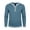 Blue, variant on Men Contrast Stitch Trim Long Sleeve Henley T Shirt Four Button Placket Slim Fit Soft Heather Knit Outdoor Walking Daily Casual Tops Gray S