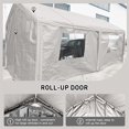 thumbnail image 3 of 10x20 ft Heavy Duty Carport, Portable Garage Tent with Roll-up Door and 4 Transparent Windows, Outdoor Storage Shelter for Car, Truck, 3 of 6